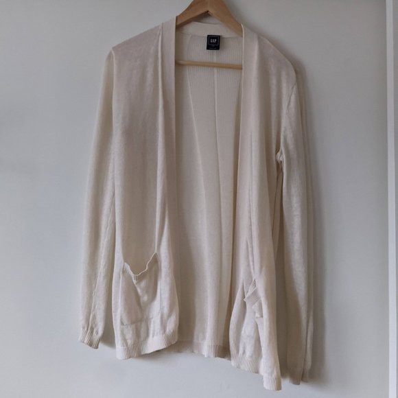 Gap Cable Knit Cream Cardigan - Picture 1 of 3